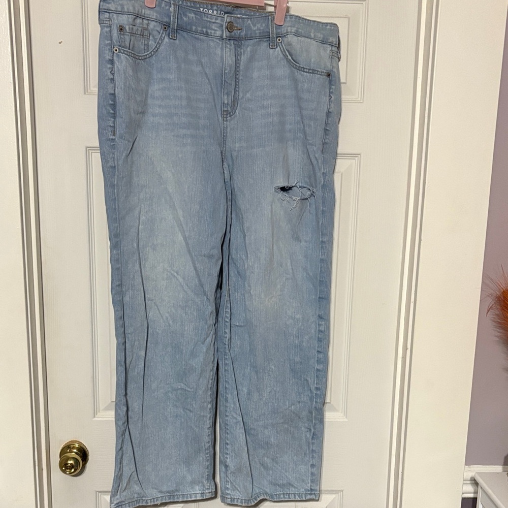 Never worn. Torrid Light Blue Straight Leg Jeans
